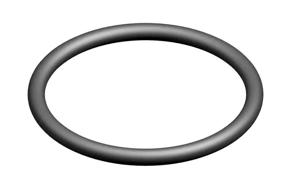 Schwarzer O-Ring mit runder Form, geeignet für Dichtungsanwendungen. Produkt von Bosch, designed für verschiedene industrielle Anwendungen.